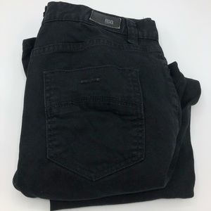 black slim straight jeans